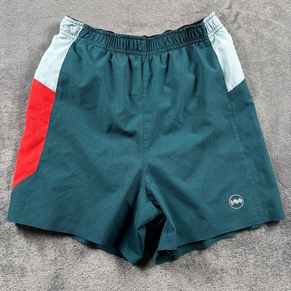 Janji Shorts Mens S Blue AFO Middle 5" Stretch Lined Running Training Athletic